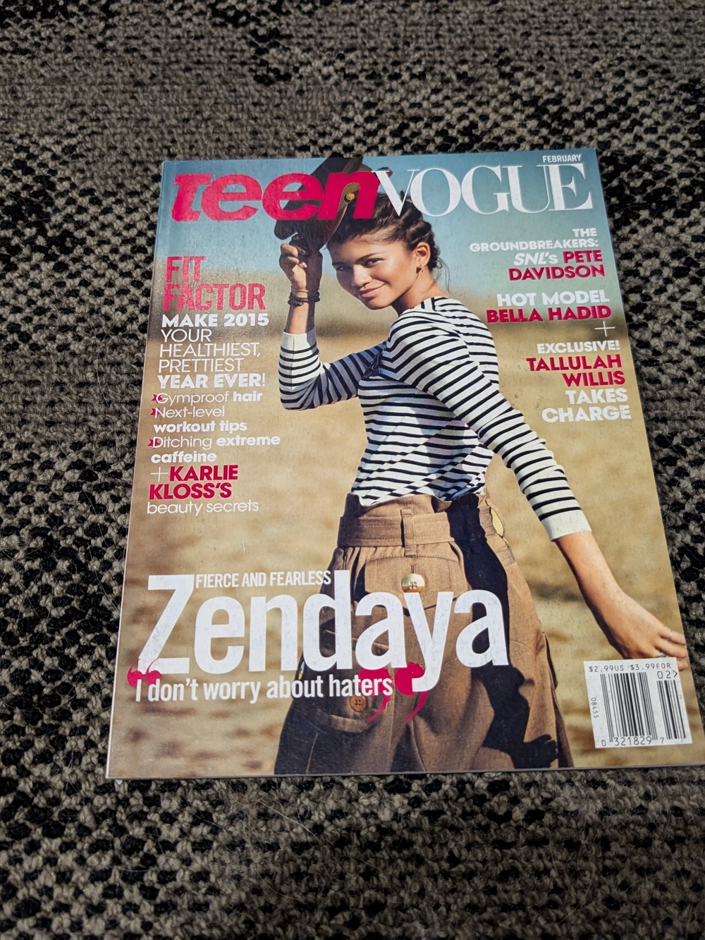 Teen Vogue Magazine February 2015 issue with Zendaya on cover